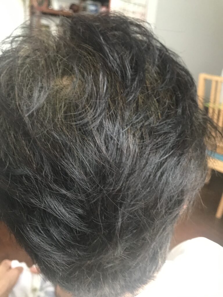 ヘナ染め後のバックスタイル